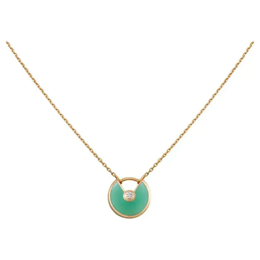 [⭐Veyra]AMULETTE GOLD MALACHITE NECKLACE