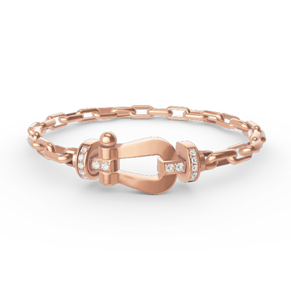 [⭐Veyra]FORCE LARGE HORSESHOE CLASP  METAL BRACELET