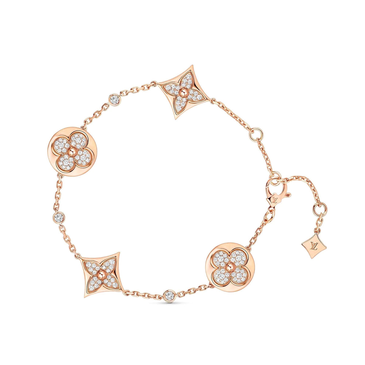 [⭐Veyra]STAR AND SUN 4 MOTIFS GOLD DIAMONDS BRACELET