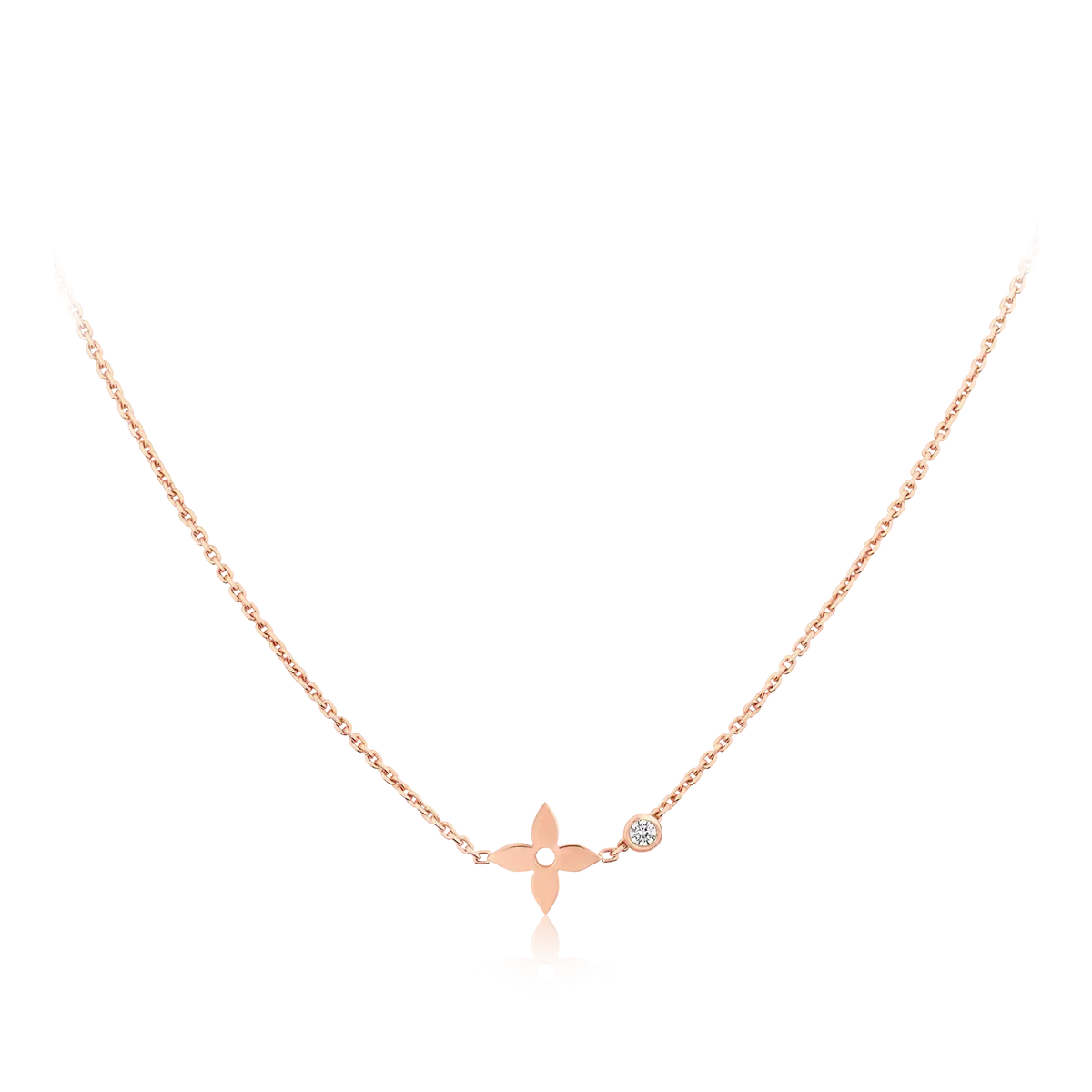 [⭐Veyra]BLOSSOM PENDANT PINK GOLD AND DIAMOND