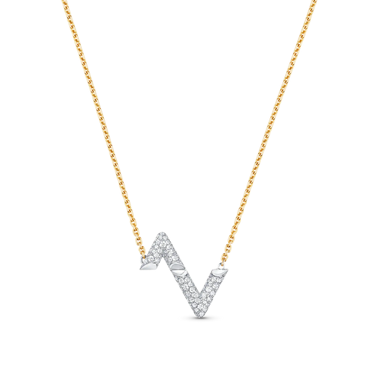 [⭐Veyra]VOLT SILVER DIAMOND PEDANT NECKLACE