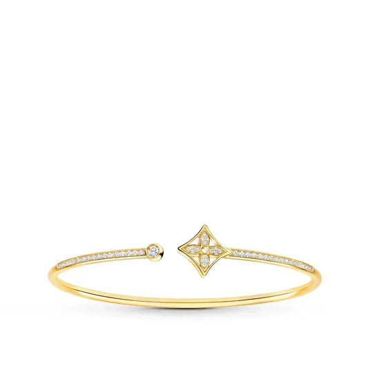 [⭐Veyra]IDYLLE GOLD OPEN BRACELET DIAMOND PAVED