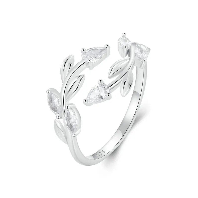Simple Leaf Adjustable Ring ⭐Lucky Leaves Statement