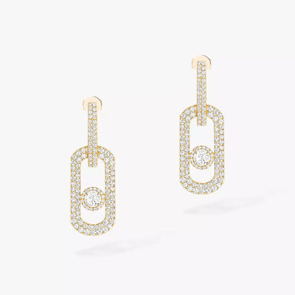 [⭐Veyra]So Move XL Pave_-Set Diamond Pendant Earrings