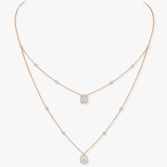 [⭐Veyra]MY TWIN 2 ROW DIAMOND NECKLACE