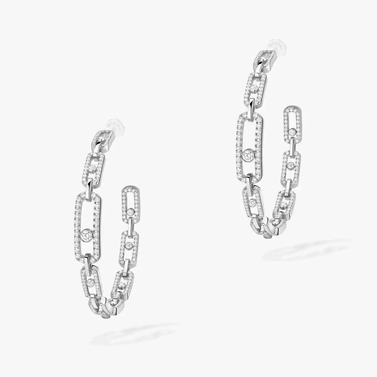 [[⭐Veyra]Move Link Diamond Hoop Earrings