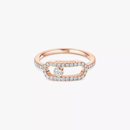 [⭐Veyra]Move Uno Diamond Ring in Gold