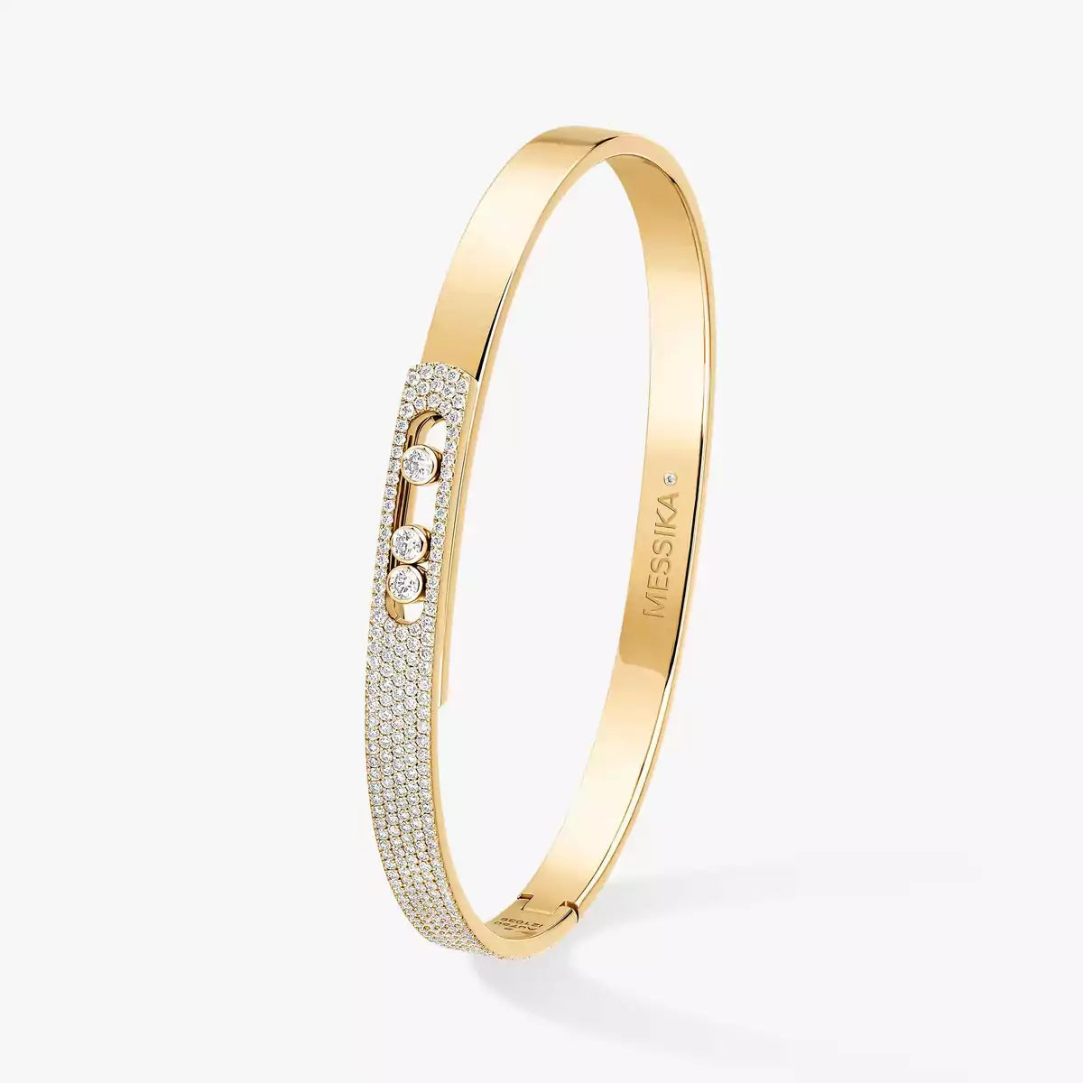 [⭐Veyra]Move Noa Rose Gold Pavé Diamond Bangle Bracelet