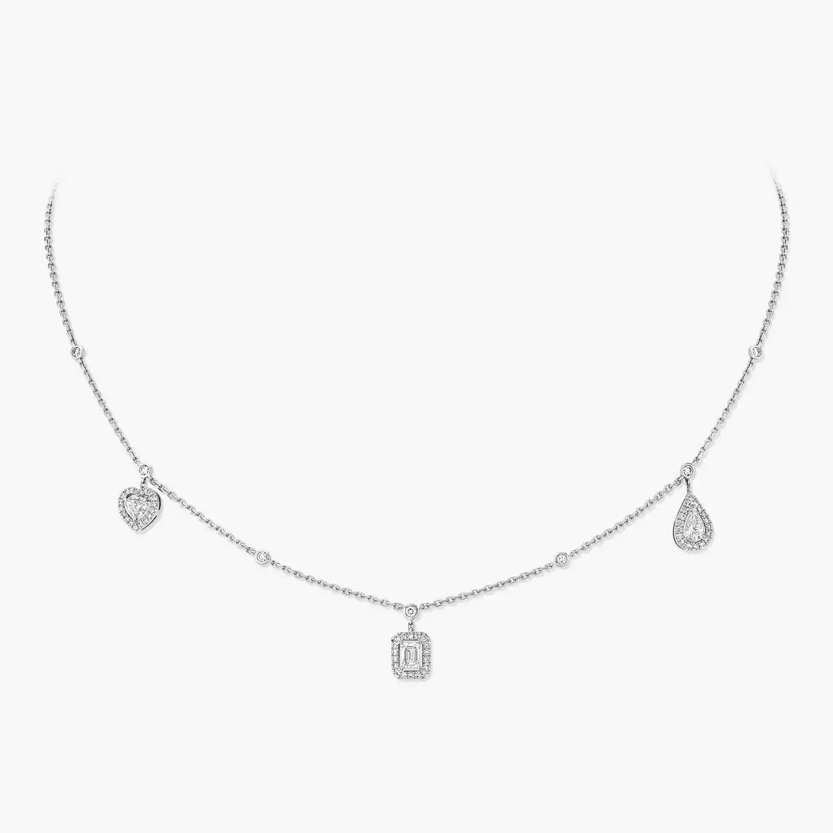[⭐Veyra]My Twin Diamond Necklace in Silver