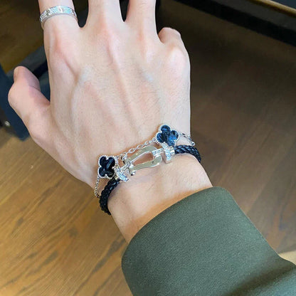 [⭐Veyra]CLOVER 5 MOTIF PIETERSITE BRACELET COLLECTION