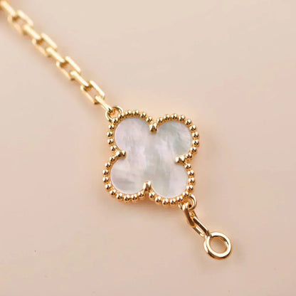 [⭐Veyra]CLOVER WHITE PEARL MOP 5 MOTIF BRACELET COLLECTION