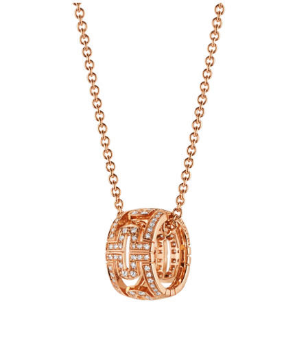 [⭐Veyra]PARENTESI NECKLACE PINK GOLD DIAMOND