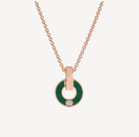 [⭐Veyra]GARI NECKLACE PINK GOLD MALACHITE