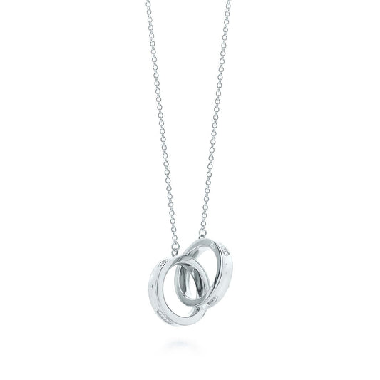 [⭐Veyra Jewels]INTERLOCKING CIRCLES PENDANT SILVER SMALL NECKLACE