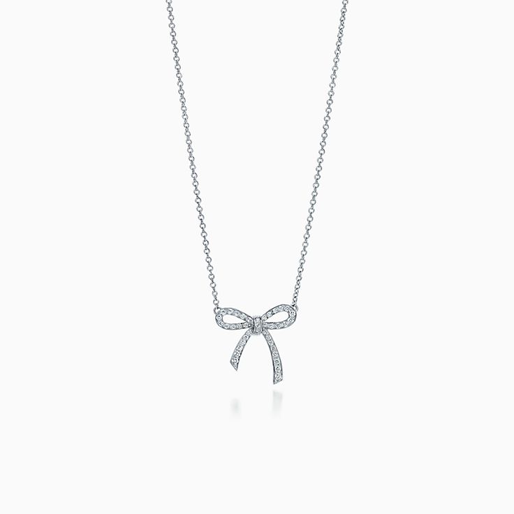[⭐Veyra Jewels]RIBBON NECKLACE BOW PENDANT DIAMOND CHARM CHAIN