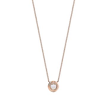 [⭐Veyra Jewels]DIAMOND AND MOTHER PEARL CIRCLE NECKLACE PENDANT