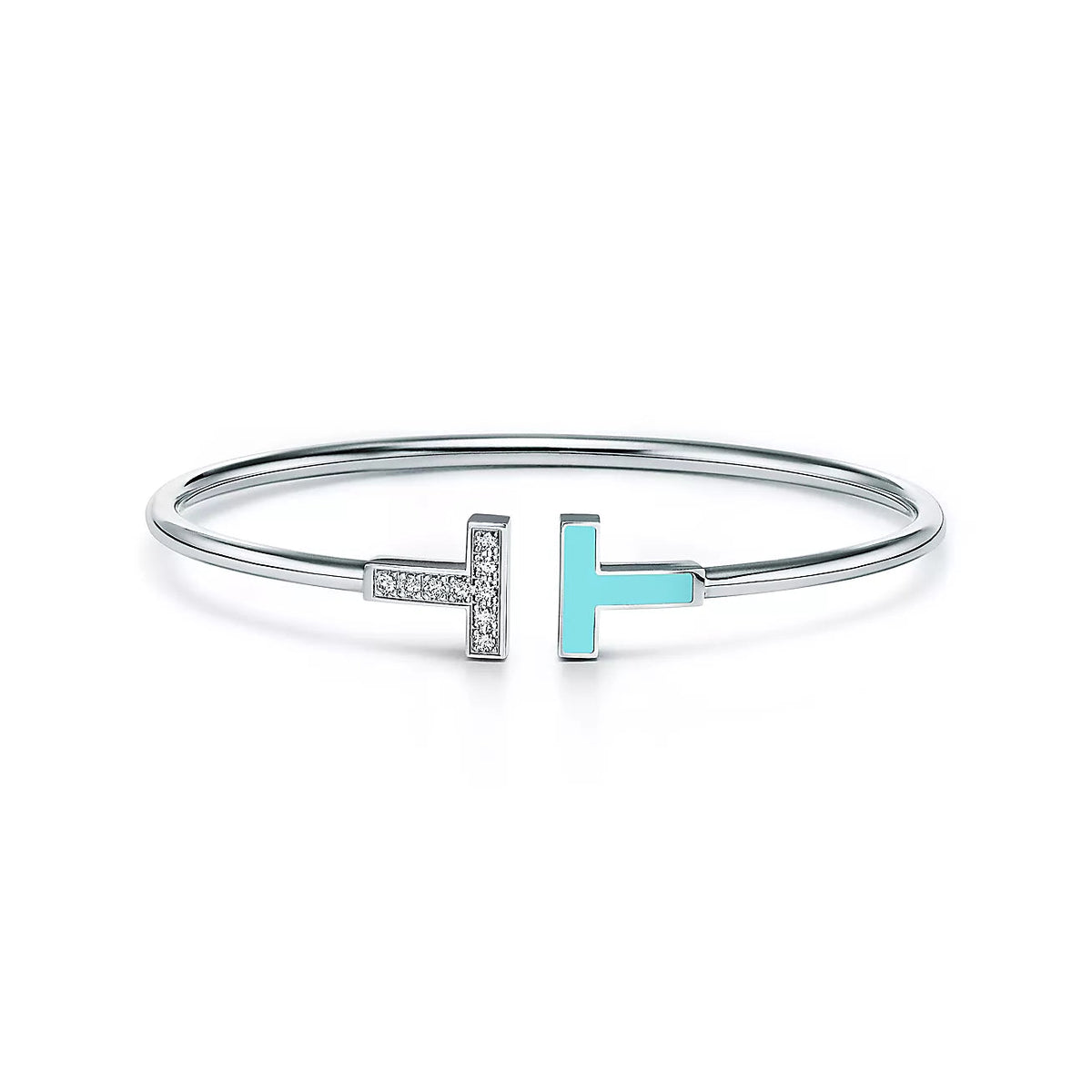 [⭐Veyra Jewels]T BRACELET 1.8MM TURQUOISE DIAMOND PINK GOLD