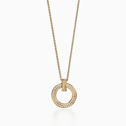 [⭐Veyra Jewels]T WIRE PEDANT DIAMOND NECKLACE