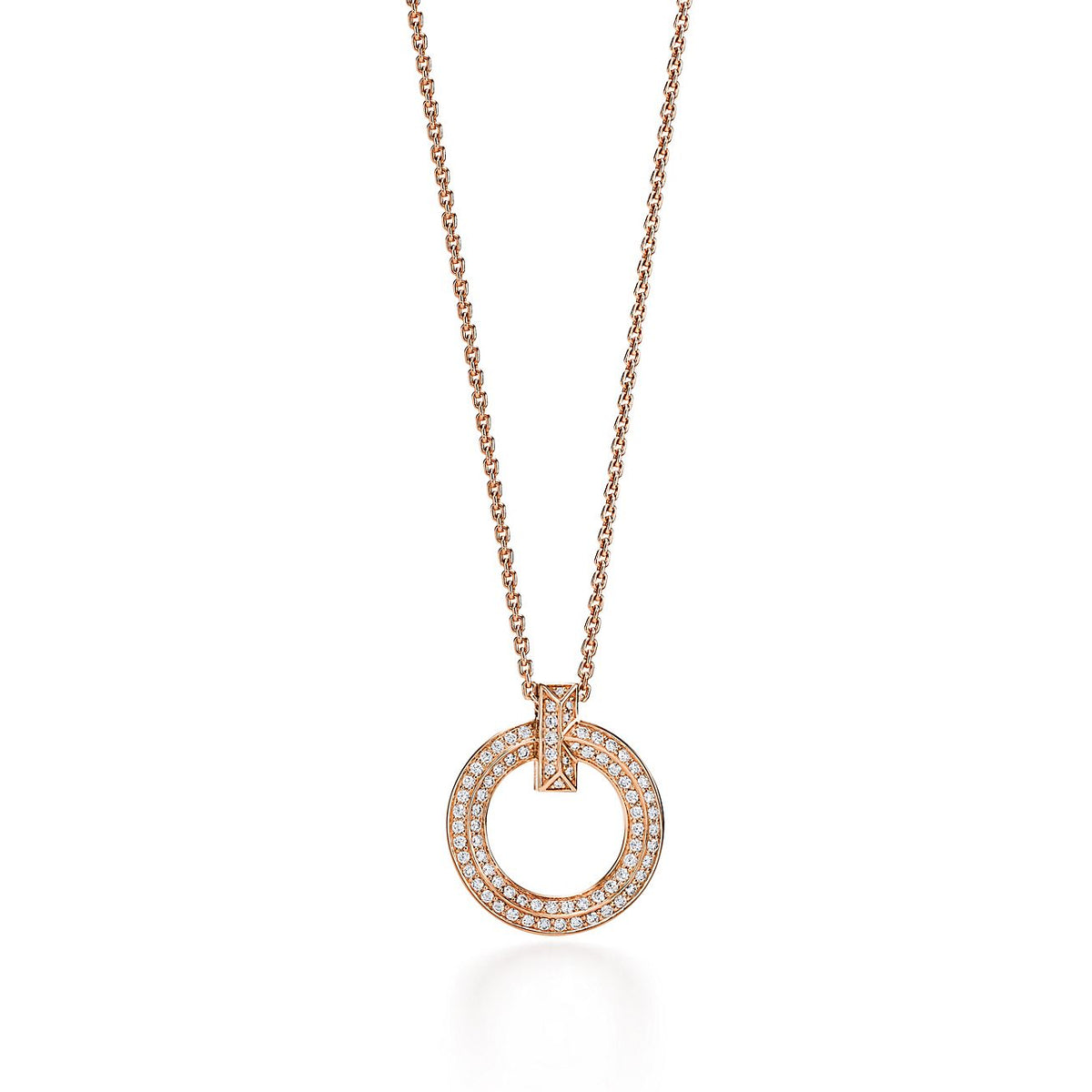 [⭐Veyra Jewels]T1 CIRCLE DIAMOND PAVED MEDIUM NECKLACE