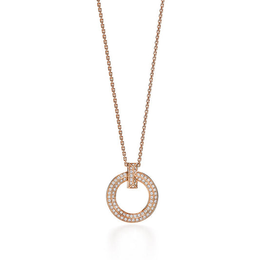 [⭐Veyra Jewels]T1 CIRCLE DIAMOND PAVED MEDIUM NECKLACE