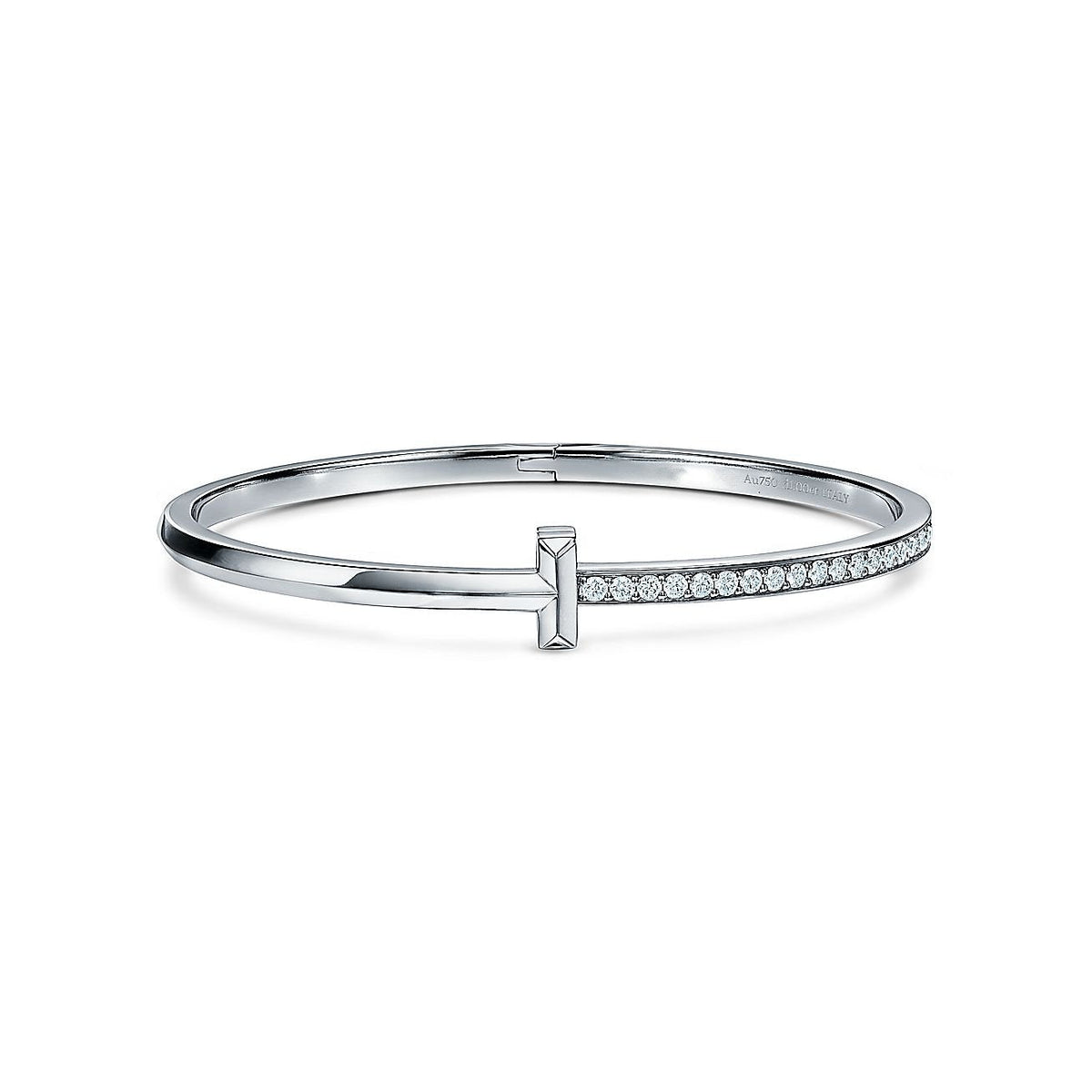 [⭐Veyra Jewels]NARROW T1 HINGED BANGLE DIAMOND SILVER
