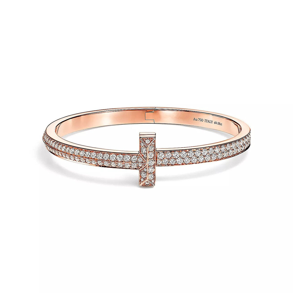 [⭐Veyra Jewels]T1 WIDE HINGED BANGLE DIAMOND PAVED BRACELET