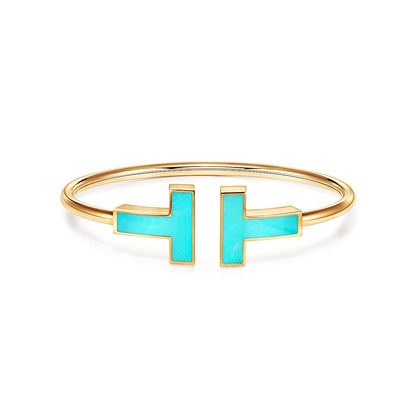 [⭐Veyra Jewels]T WIDE TURQUOISE OPEN BRACELET