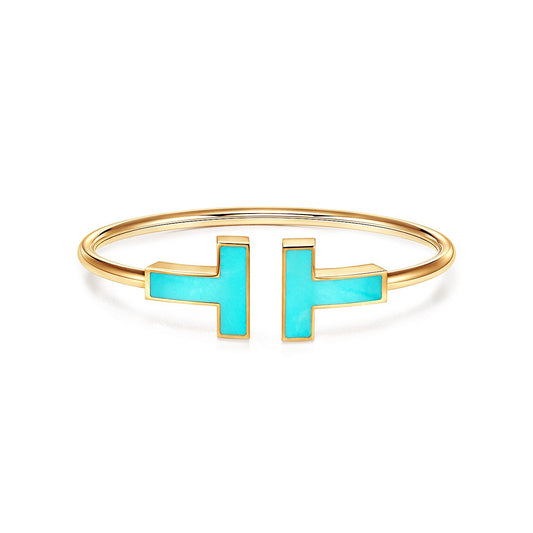 [⭐Veyra Jewels]T WIDE TURQUOISE OPEN BRACELET