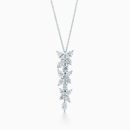 [⭐Veyra Jewels]MIXED CLUSTER DIAMOND DROP PENDANT