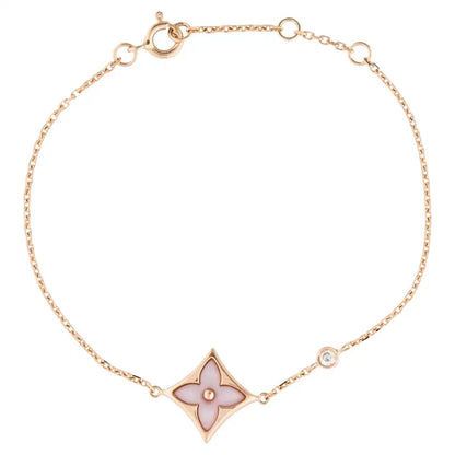 [⭐Veyra]STAR 1 DIAMOND PINK GOLD BRACELET