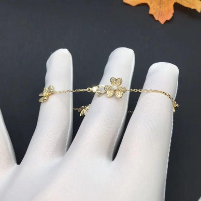 [⭐Veyra]FRIVOLE GOLD 5 FLOWERS BRACELET