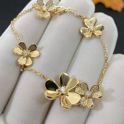 [⭐Veyra]FRIVOLE GOLD 5 FLOWERS BRACELET