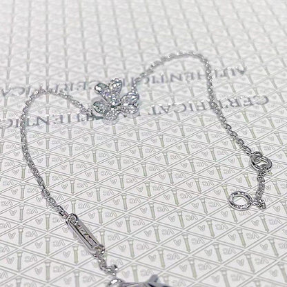 [⭐Veyra]FRIVOLE SILVER FLOWER DIAMOND BRACELET
