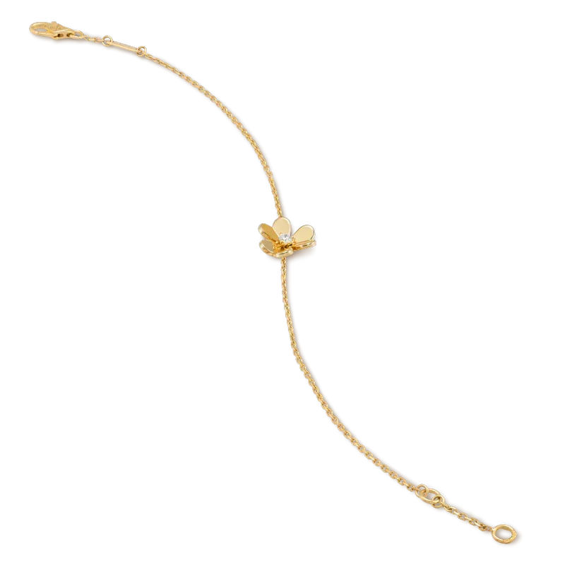 [⭐Veyra]FRIVOLE GOLD FLOWER PINK MALACHITE BRACELET