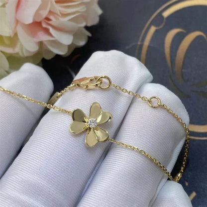[⭐Veyra]FRIVOLE GOLD FLOWER PINK MALACHITE BRACELET