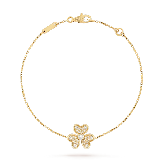 [⭐Veyra]FRIVOLE GOLD FLOWER DIAMOND BRACELET