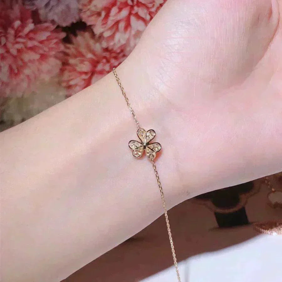[⭐Veyra]FRIVOLE GOLD FLOWER DIAMOND BRACELET