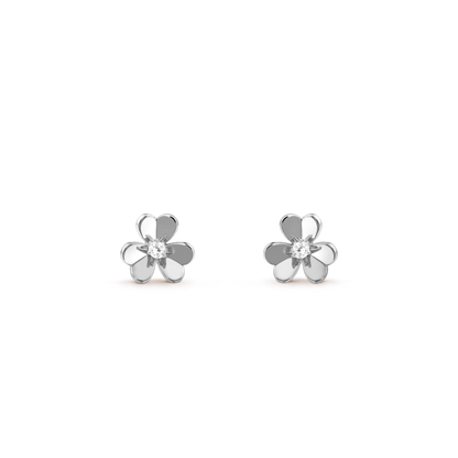 [⭐Veyra]FRIVOLE MINI SILVER FLOWER EARRINGS