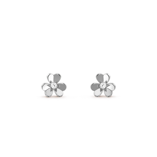 [⭐Veyra]FRIVOLE MINI SILVER FLOWER EARRINGS