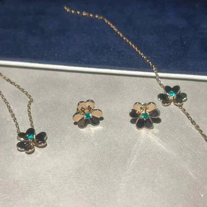 [⭐Veyra]FRIVOLE  FLOWER MALACHITE EARRINGS