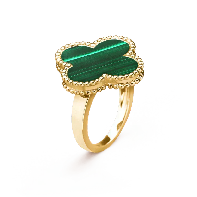 [⭐Veyra]CLOVER MALACHITE RING