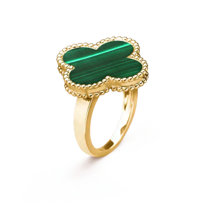 [⭐Veyra]CLOVER MALACHITE RING