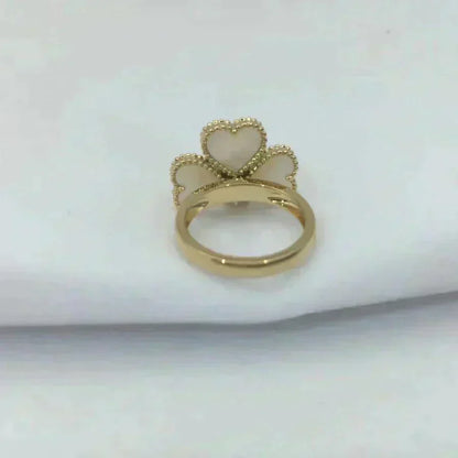 [⭐Veyra]SWEET CLOVER WHITE MOP RING