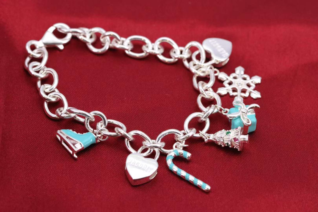 [⭐Veyra Jewels]CHRISTMAS SILVER BRACELET