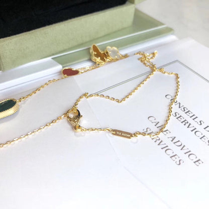 [⭐Veyra]Veyra SPRING 4 MOTIFS ROSE GOLD NECKLACE