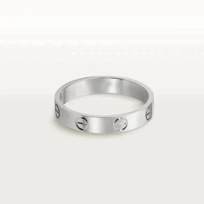 [⭐Veyra]LOVE RING 4MM 1 DIAMOND SILVER